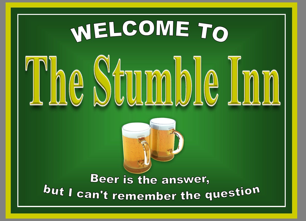 Personalised Hanging Pub sign Home Bar homebrew Man Cave