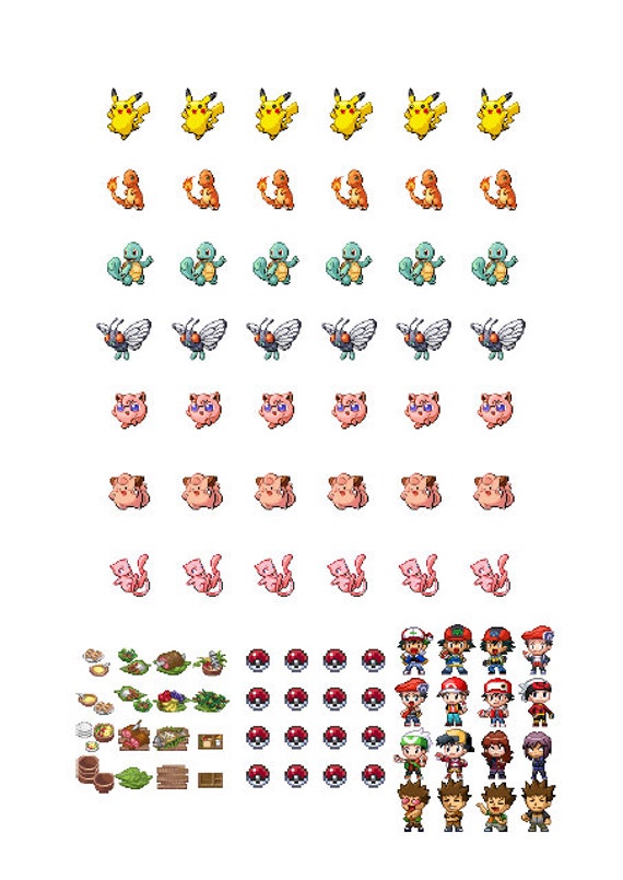 DIY Pokemon Printable Planner Stickers Filofax/Kikki. K/Erin