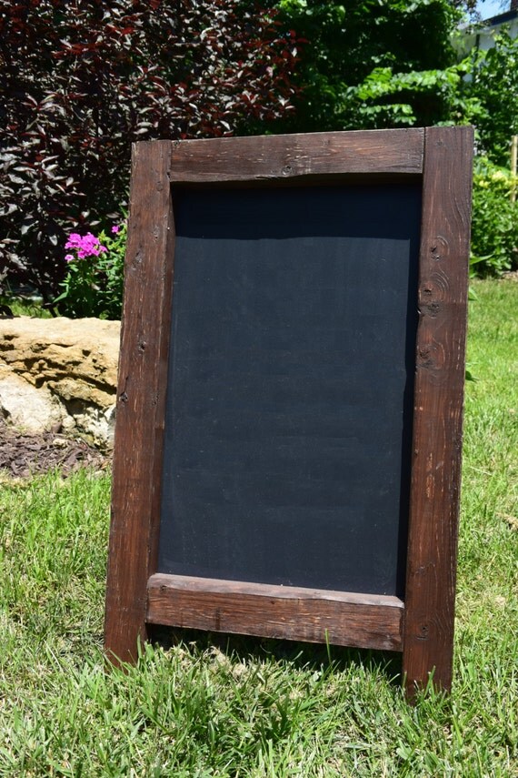 Items similar to Large Rustic Stand Up Chalkboard 30" x 19", Wedding