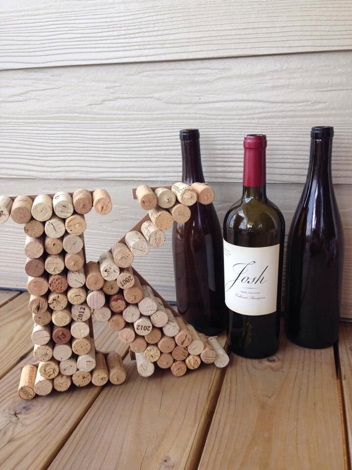 Wine Cork Letters Handmade and Customized Letter Wine Cork