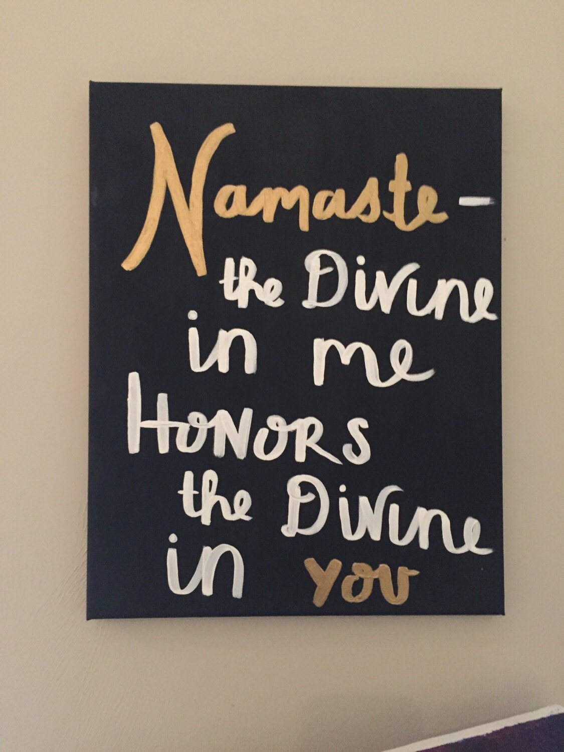Namaste wall art