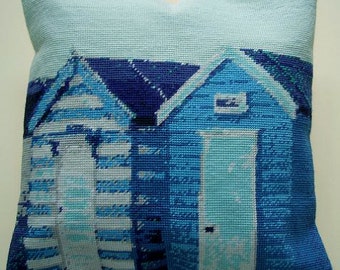 Beach Huts tapestry kit / needlepoint kit