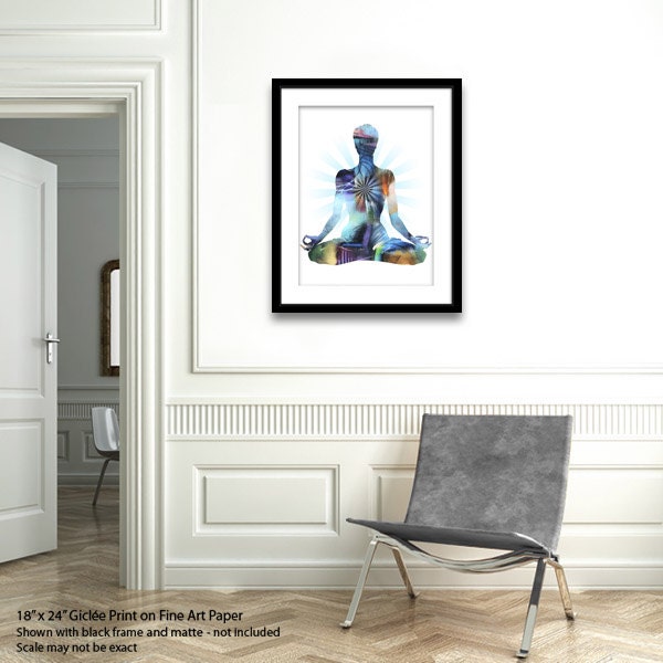 Yoga Wall Art yoga art, lotus pose - large, moon colors, yoga wall art, yoga Yoga Wall Art yoga art, lotus pose - large, moon colors, yoga wall art, yoga