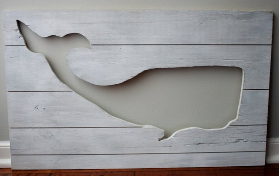 Whale Wood Cutout Wall Art / Whale Wall Decor / by PlayfulPlanks
