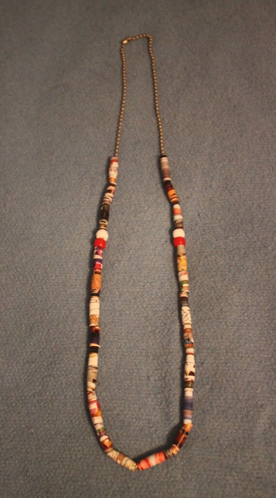 Items similar to Magazine Bead Necklace on Etsy