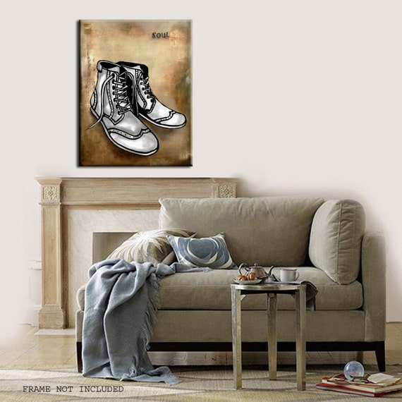 Original Abstract SHOE print Modern Decor HUGE Canvas Wall Art by Fidostudio eBay
