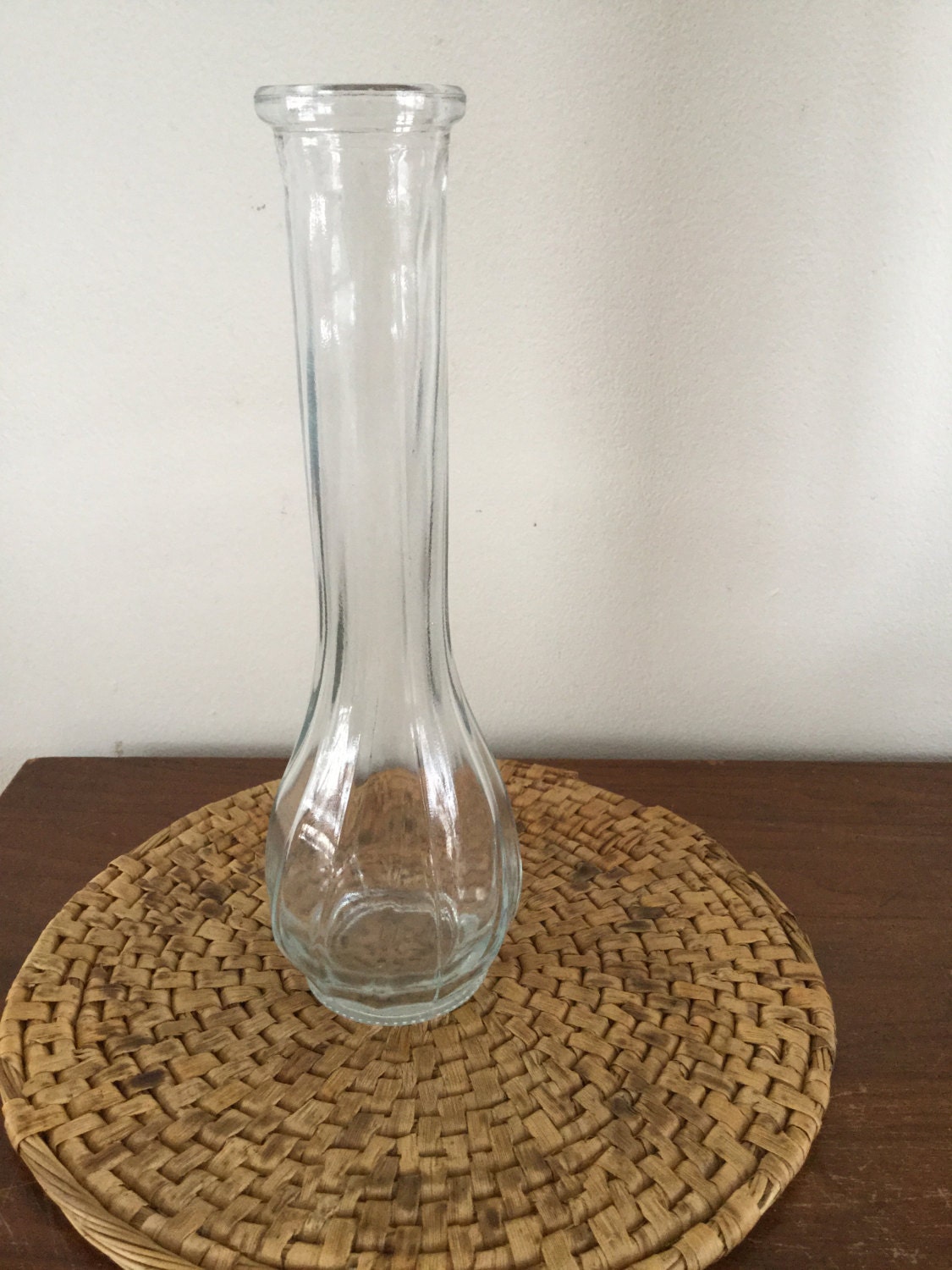 Brody Co C900 Vintage Glass Flower Vase 9 Long Neck 