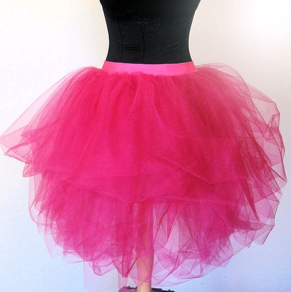 Items Similar To Plus Size Luxurious Hot Pink Adult Tulle Tutu Skirt 80s Prom Valentines Day 