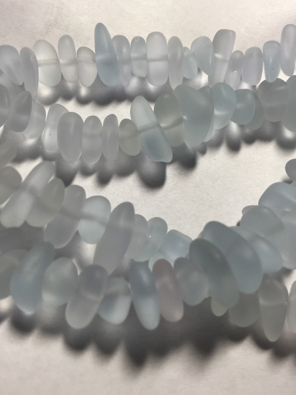 Sea glass beads periwinkle