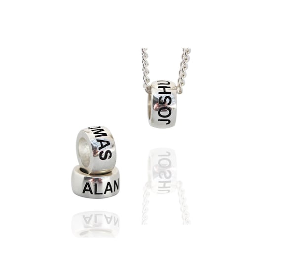 Personalised Solid Sterling Silver Name Beads charms Perfect addition to your pandora charm bracelet or chain. Makes a great gift item