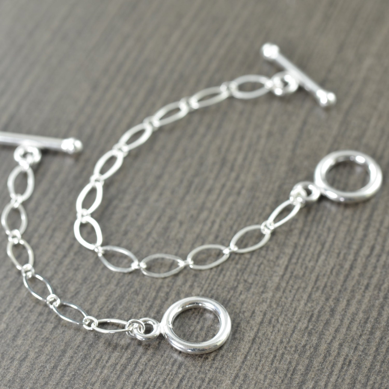 Sterling silver toggle clasp extender necklace extension 2