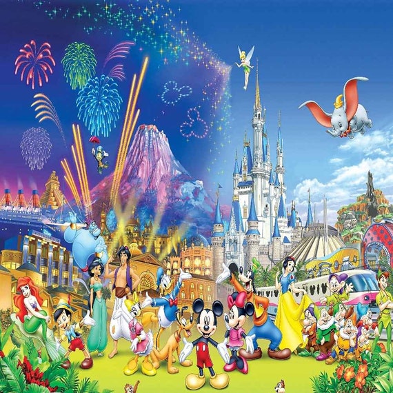 Cartoon Characters 10' x 10' Digital Printing Backdrop