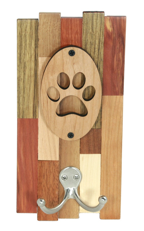 Items similar to Dog Leash Holder, Handmade, Modern WOOD Coat Rack