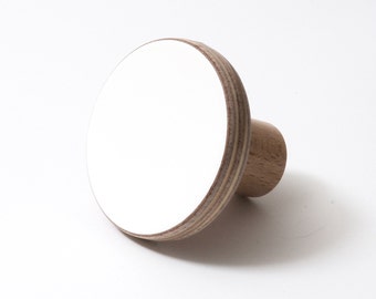 Wooden knobs white color