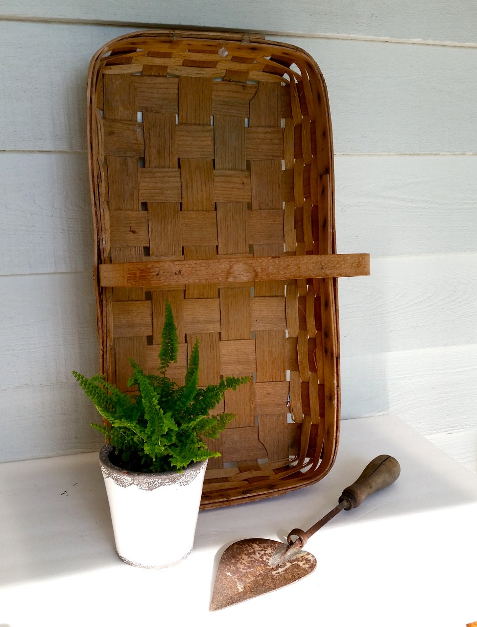 Putney Vermont Basketville Large Vintage Basket by rippleandplum