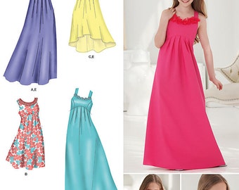 FANCY DRESS PATTERN! Make Girls Prom - Formal - Junior Bridesmaid Dress /  Sizes 8 to 16 or 8 1/2 to 16 1/2