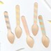 Vintage Ice Cream Stripes -20 Wooden Ice Cream Spoons - Perfect For Parties