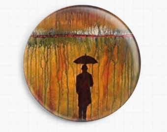 Needle Minder - Licensed Art By Robert Bretz- Rainmaker Cross Stitch Keeper - Fridge Magnet