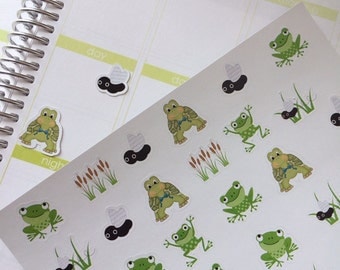 Planner Stickers Turtles and Frogs