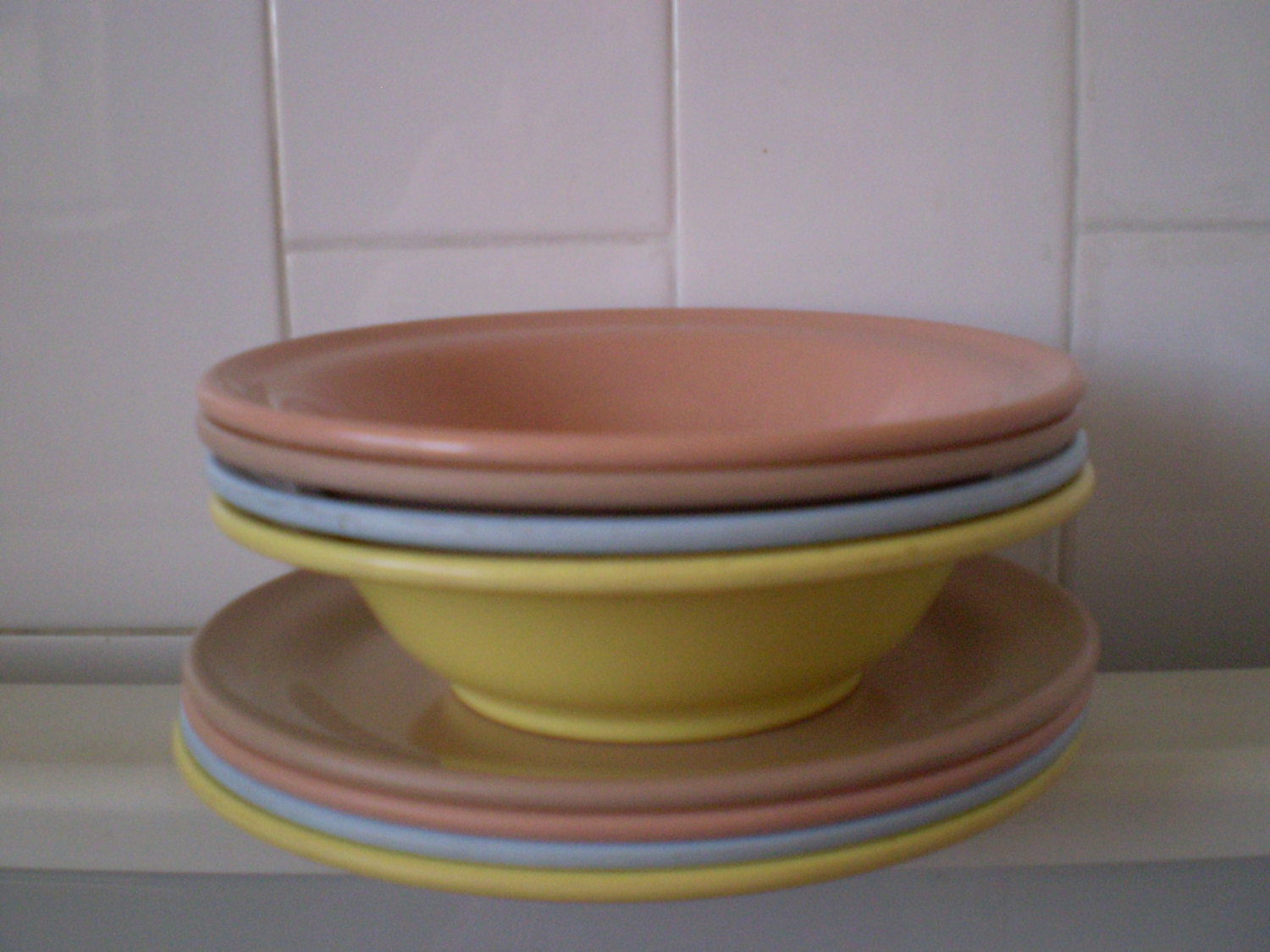 Vintage Melmac Melamine Dishes And Bowls 8 pieces Total