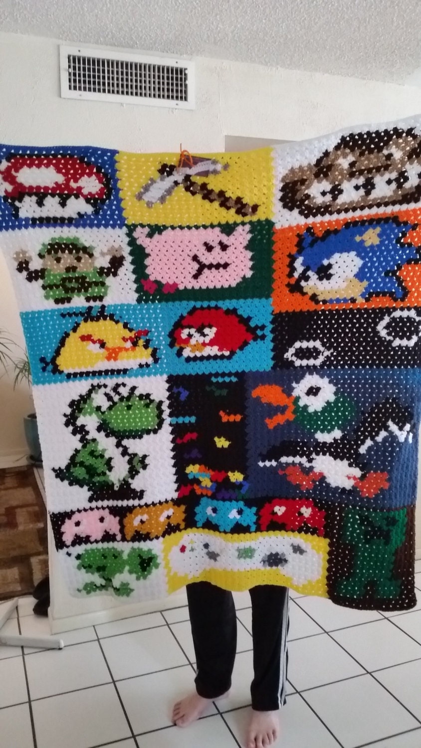 Video Game Custom Crocheted Blanket