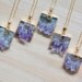 Rare Amethyst Druzy Slice Necklace