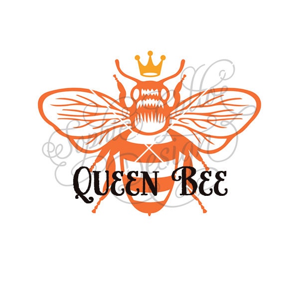 Download Queen Bee SVG DXF PNG digital download files for Silhouette