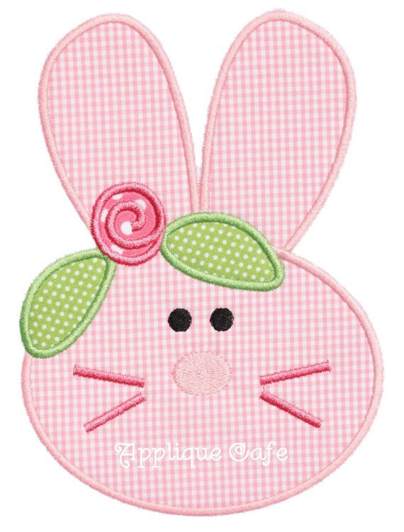 740 Bunny Face 2 Embroidery Applique Design