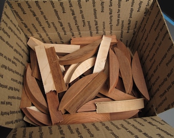 Exotic Wood Scraps, cut offs from the Helical box.
