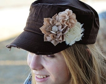 Womens tan baseball cap as seen on tv