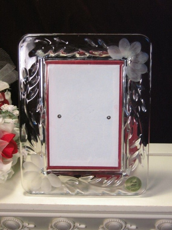 Vintage Princess House Crystal Heritage Glass Picture Frame