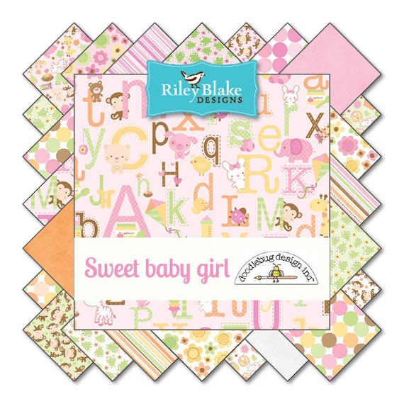 SWEET BABY GIRL Charm Pack 5-Inch Stacker Riley Blake