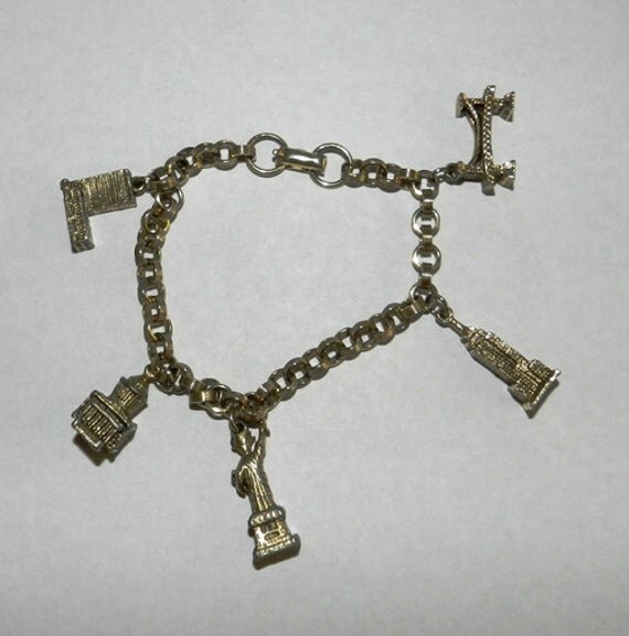 Vintage New York City Charm Bracelet by Coro by mlmtf6 on Etsy