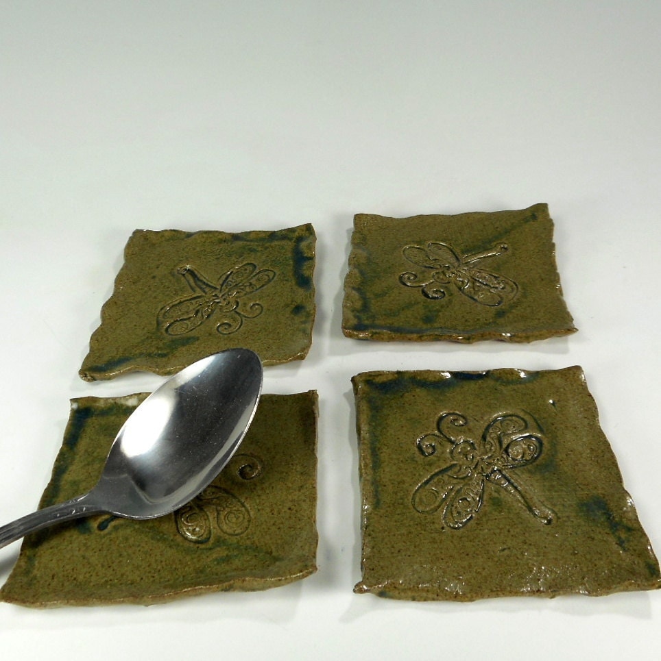 Ceramic tea bag holder spoon rests pottery spoon rests