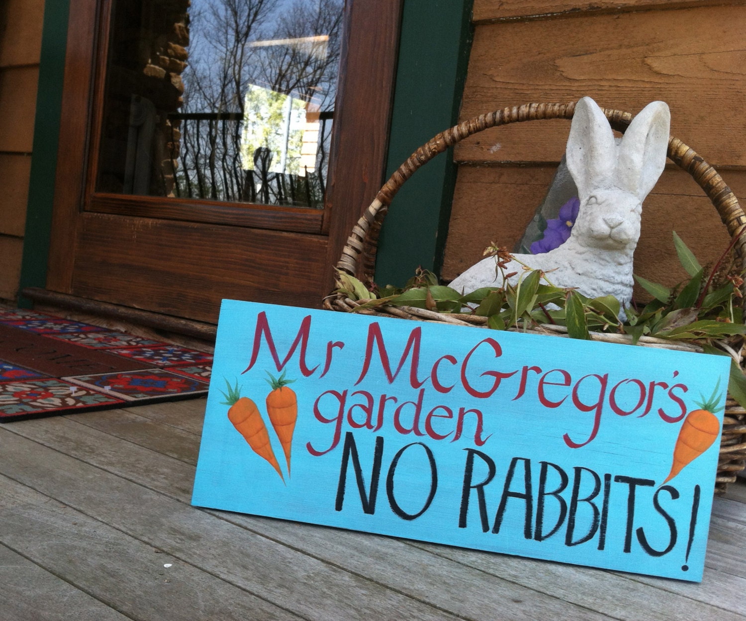 Hand painted Mr. McGregor's Garden Sign Summer