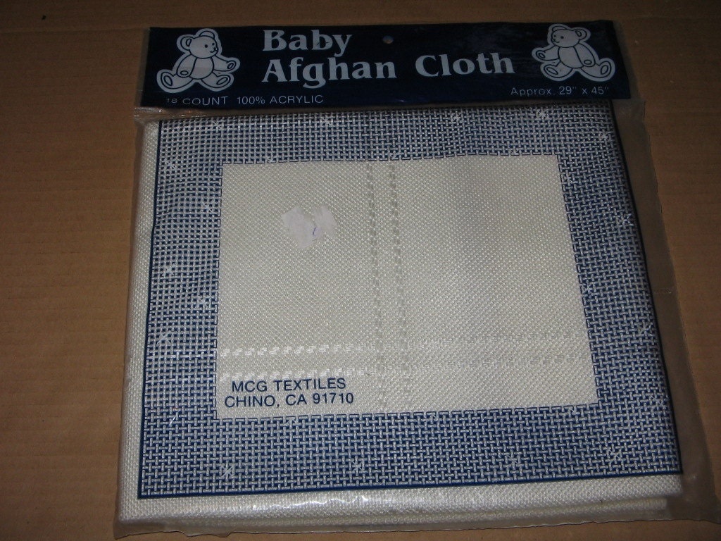 MCG Textiles Baby Afghan Cloth Blanket Cross Stitch Fabric