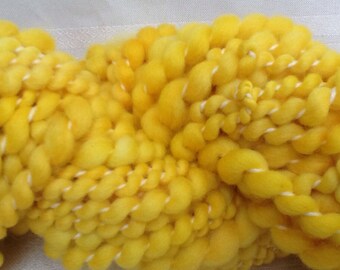 Hand spun Art yarn handspun hand dyed bulky knitting supplies crochet supplies Waldorf doll hair wool merino
