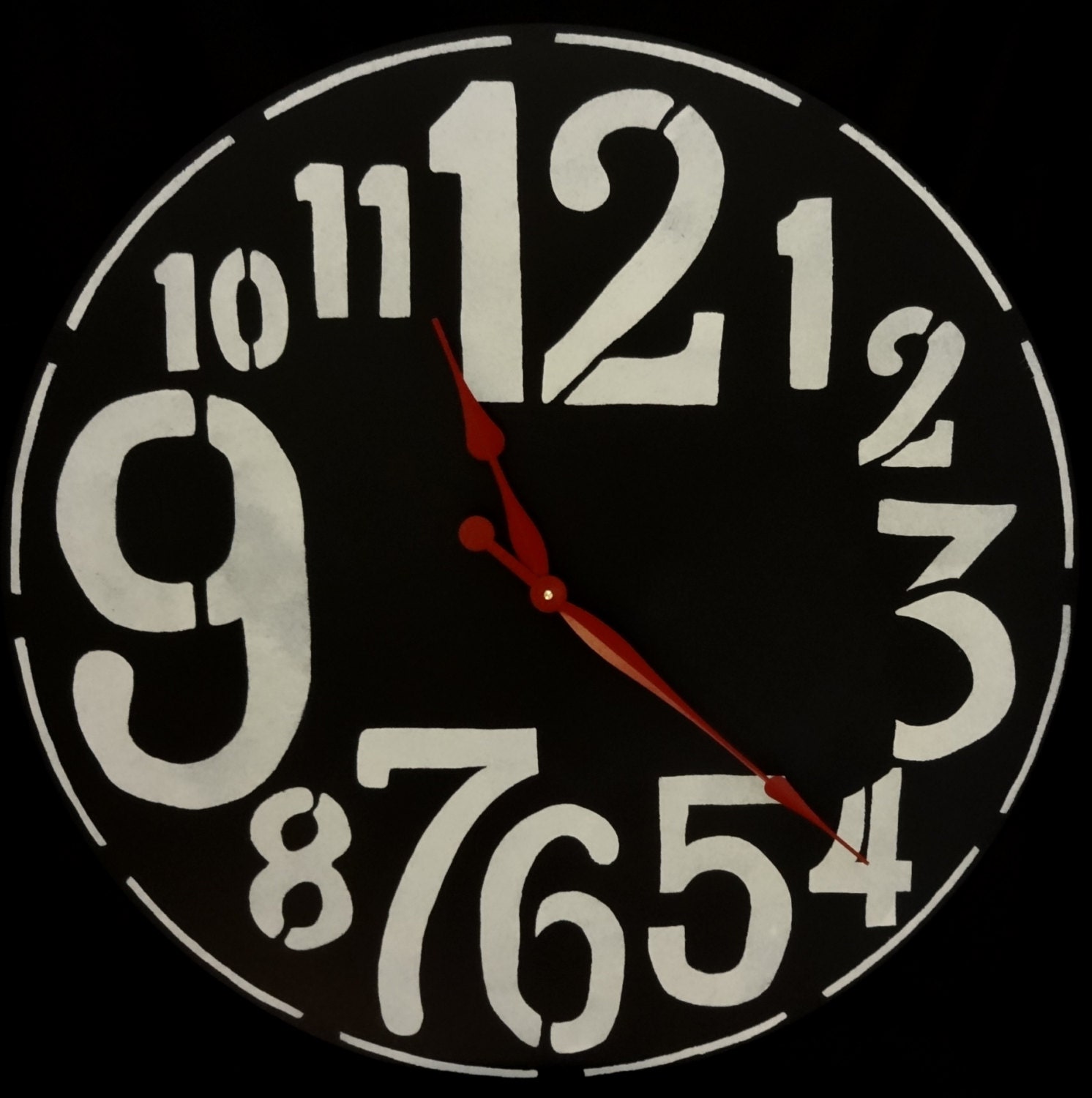 30 Inch Round LARGE WALL CLOCK with Funky by ClocksByHomestead