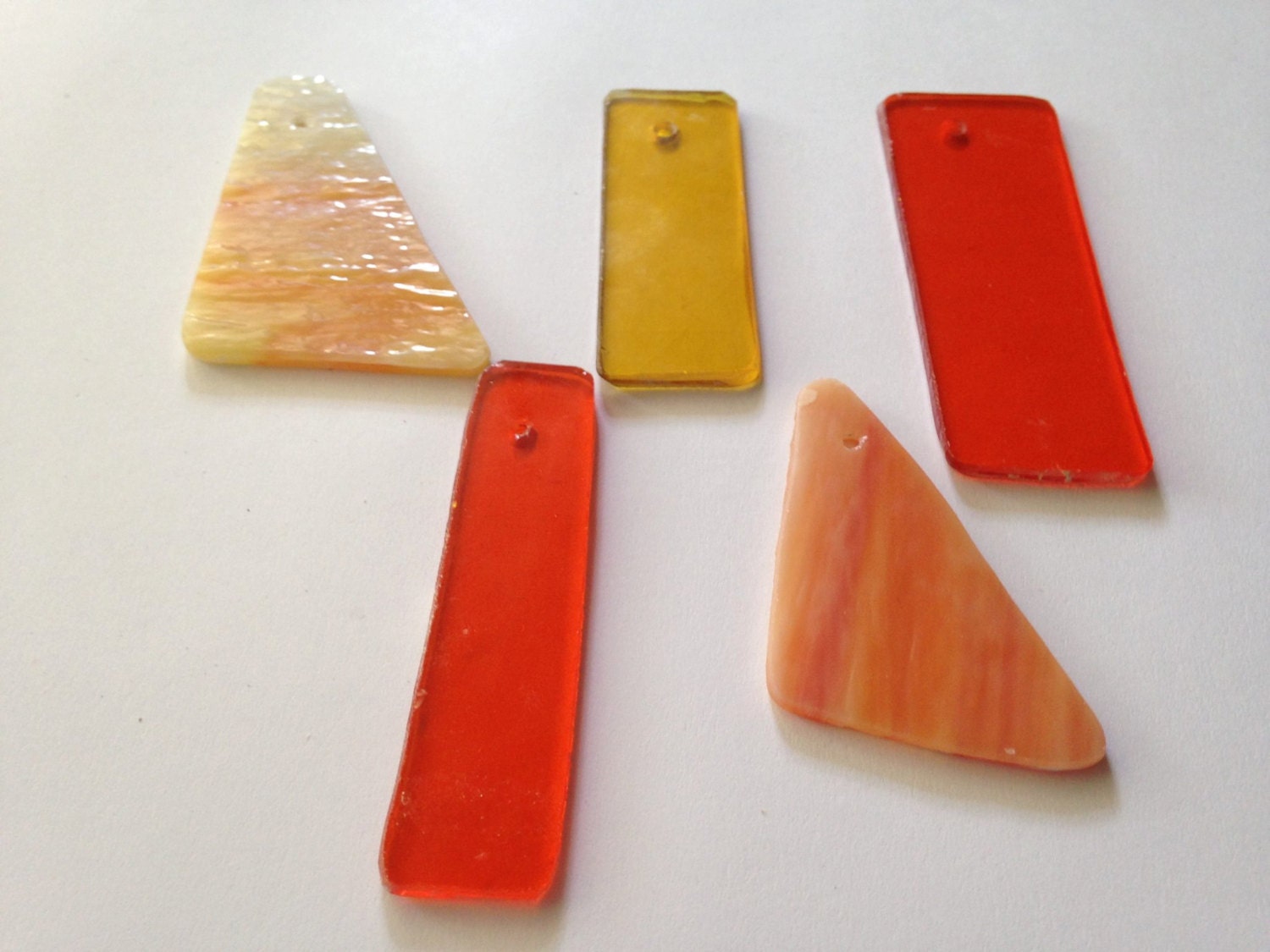 Stained Glass Pre Drilled Polished And Cut Wind Chimes Kit Diy 12 00