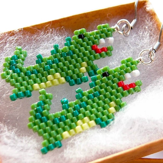 items similar to alligator earrings seed bead jewelry items similar to alligator earrings seed bead jewelry