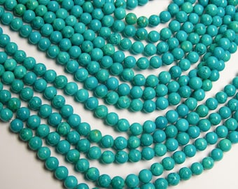 Howlite turquoise - 6mm beads - full strand - 67 pcs - A Quality - RFG205
