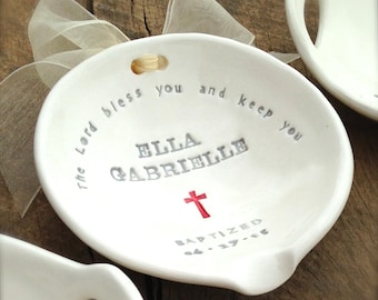 Baptism Gift Girl | Girl's Christening Gift | Godchild Naming Dedication | Church Blessing | Custom Water Bowl Used in Baptism Ceremony