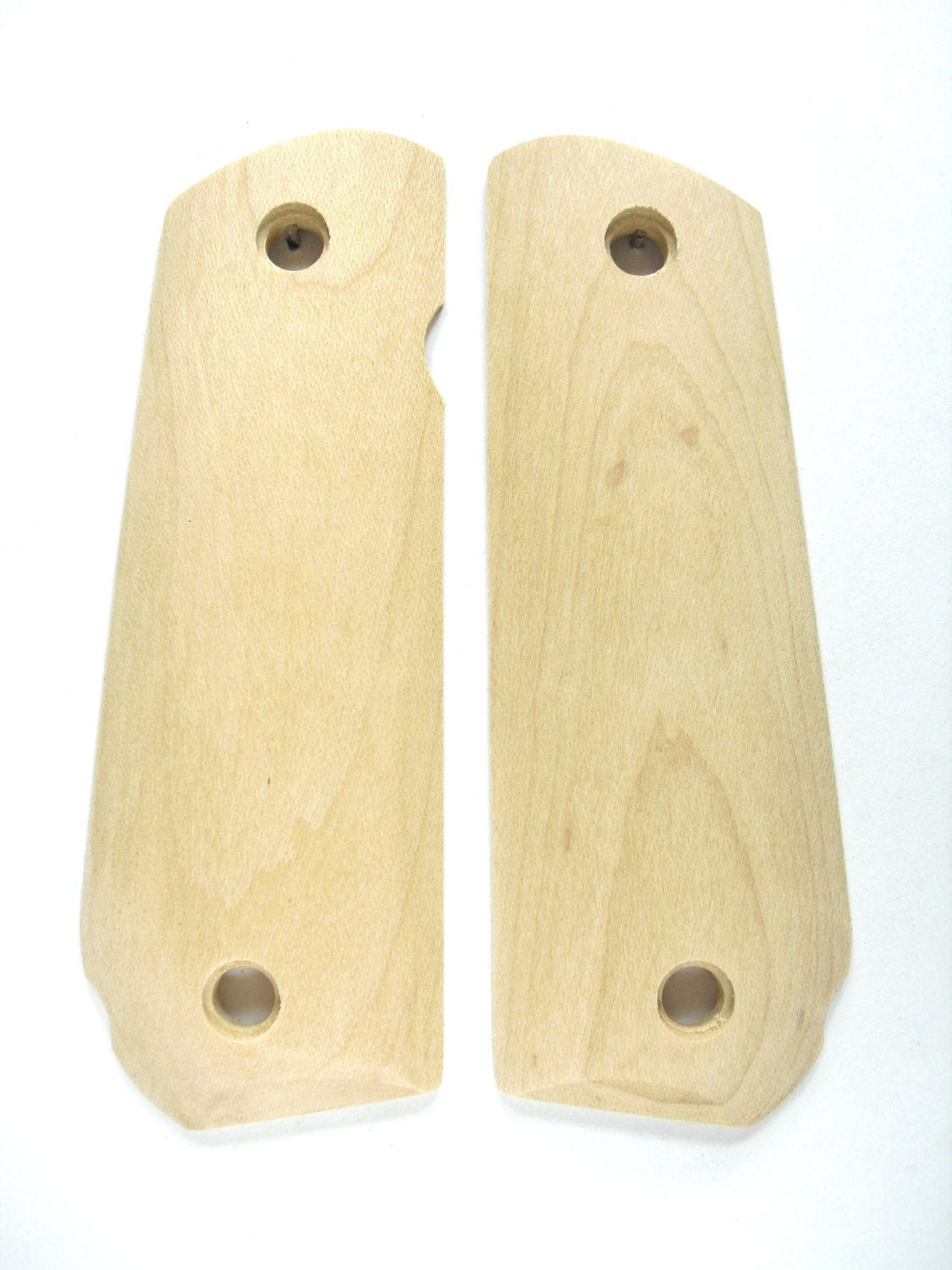 Unfinished Maple Bobtail 1911 Grips Full Size