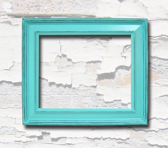 picture frames 8x10 chunky wood frame shabby chic turquoise or picture frames 8x10 chunky wood frame shabby chic turquoise or