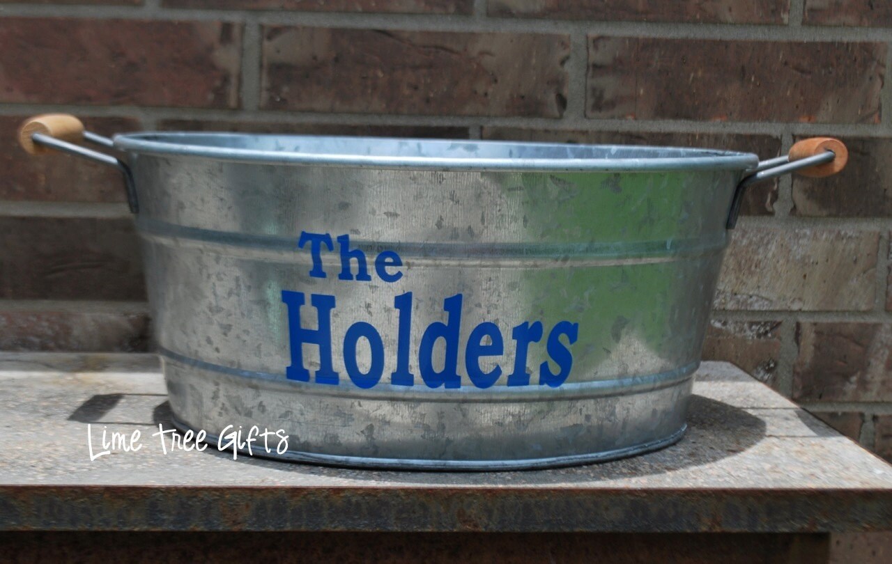 Large Personalized Beverage Tub with Bottle Opener