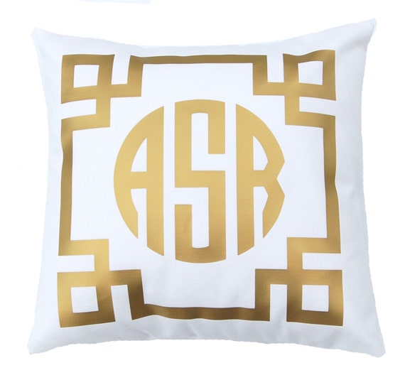 monogram pillow