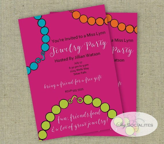 Home Jewelry Party Invitations 5