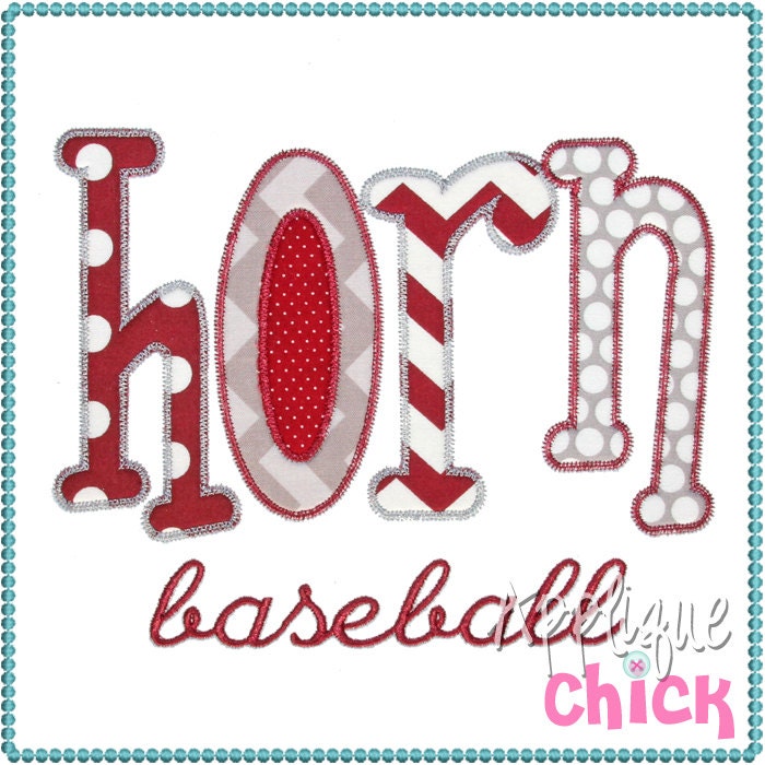 Funky Applique Font Zig Zag Instant Download