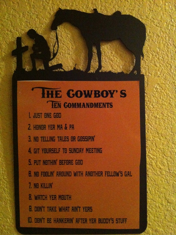Cowboy's Ten Commandments