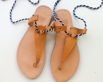 Cuir gladiator sandales femmes lace ts, sandales grecques ...